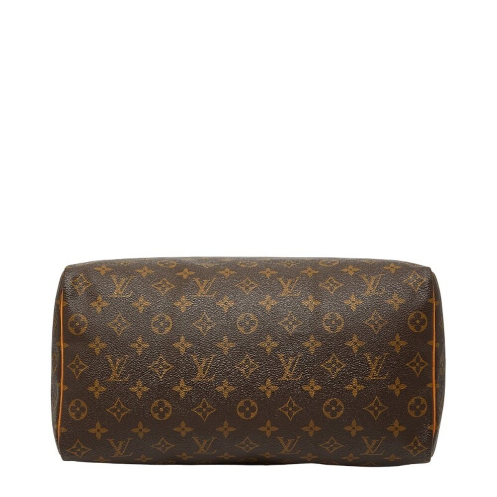 LOUIS VUITTON Brown Monogram Leather Speedy 35 Boston Bag - Picture 3 of 12